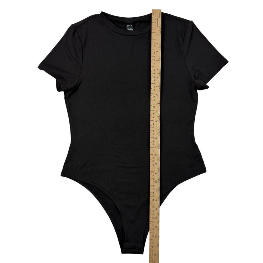Black Short Sleeve Bodysuit Women’s Size L - Picture 10 of 10